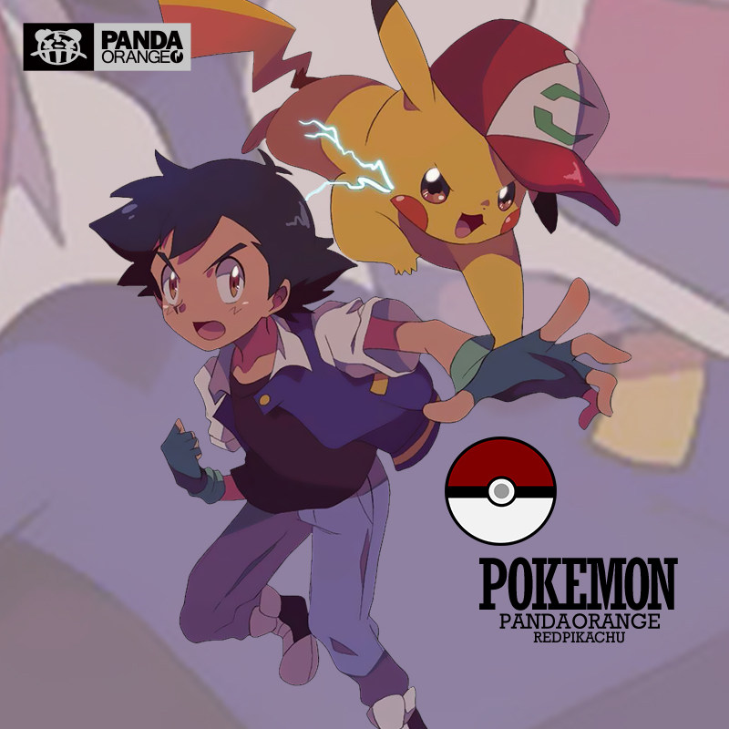 pokemon联名t恤日系新款短袖夏季百搭宝可梦小赤皮卡丘学生情侣装