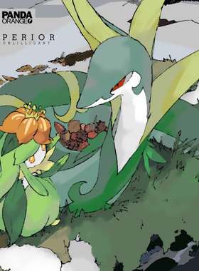 精灵宝可梦联名t恤裙儿小姐君主蛇神奇宝贝周边学生ins情侣装卫衣