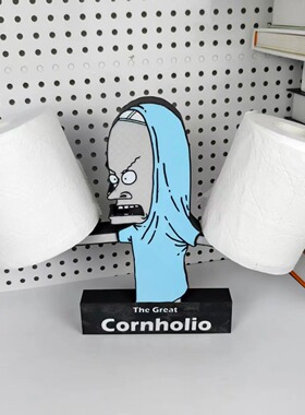 跨境新款Cornholio Toilet Paper Holder 卡通造型厕纸架浴室配件
