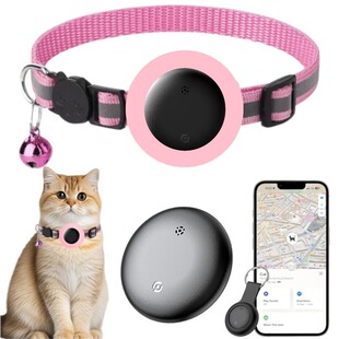 宠物猫咪定位器项圈适用于安卓 防水Apple Find My追踪器项圈 iOS