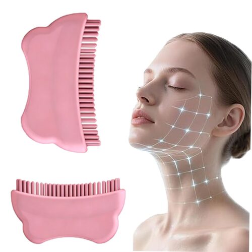 跨境新款Lymphatic Contour Face淋巴轮廓面部硅胶刷按摩颈护理刷