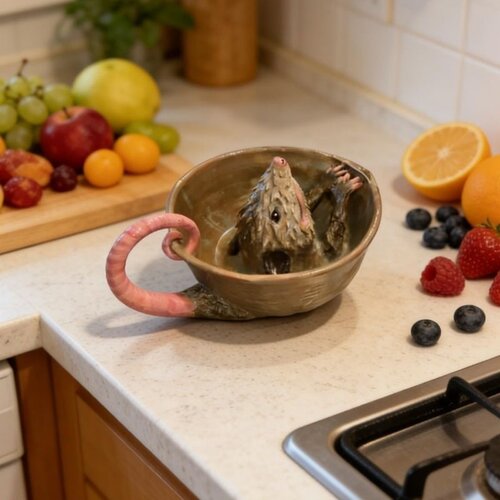 跨境 Mouse-Shaped Grinding and Juicing Bowl 鼠形状研磨榨汁碗