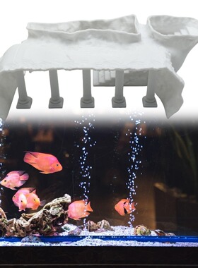 跨境 Natural Tunnel Pleco Cave罗马柱异形水族馆饰砾石隧道洞穴