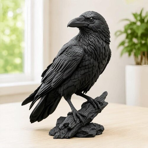 跨境新品 Gothic Bird Sculpture 哥特乌鸦雕塑3D打印工艺品摆件