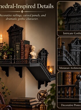 跨境新品Gothic Staircase Display Shelf楼梯展示架3D打印工艺品