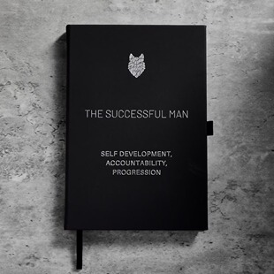 跨境新款 THE SUCCESSFUL MAN 成功男士日志生活规划黑笔记本精装