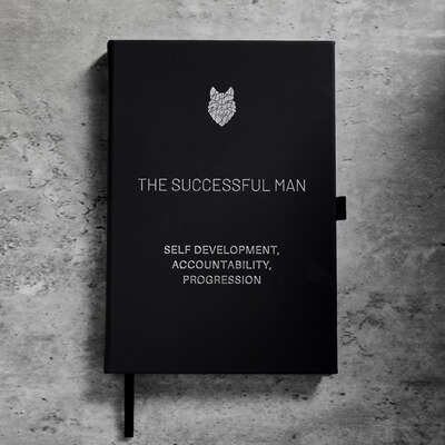 跨境新款 THE SUCCESSFUL MAN 成功男士日志生活规划黑笔记本精装
