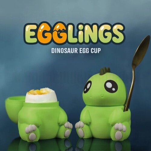 跨境新款 Dinosaur Egg Cup 恐龙蛋杯早餐杯鸡蛋收纳盒蛋托分装盒