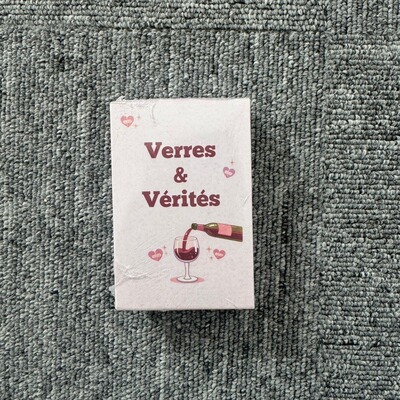 跨境新款Couples Drinking Game ‘Verres&Verites情侣饮酒游戏卡