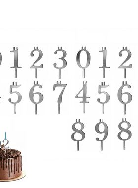 跨境新款 Number Birthday Candle Holder Set 数字生日烛台套装
