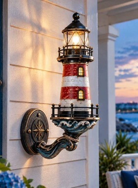 独立站新品Vintage Coastal Lighthouse Wall Light 海岸灯塔壁灯