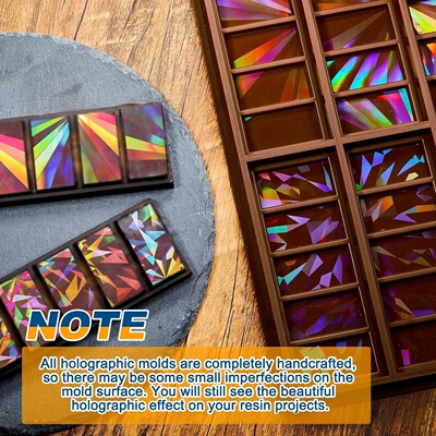 跨境新款Holographic Chocolate Molds Resin Silicone D IY模具
