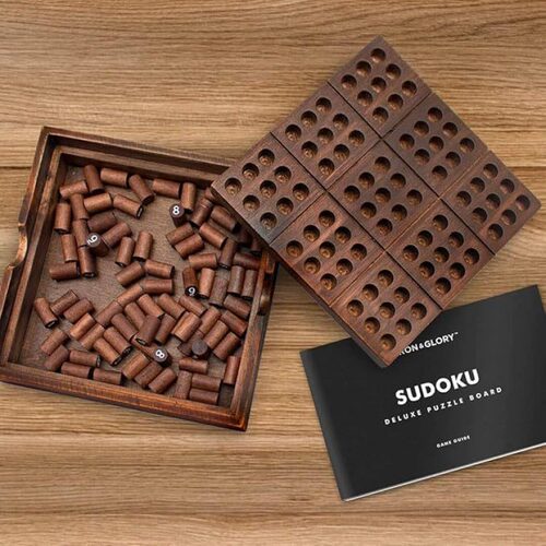 跨境新品 Wooden Sudoku board game 木制数独棋盘逻辑网格游戏