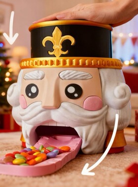 独立站奇趣潮流 Nutcracker Candy Dispenser 胡桃夹子糖果分配器