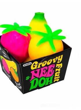 跨境新品Schylling Nee Doh Groovy Fruit水果捏捏乐静音解压玩具