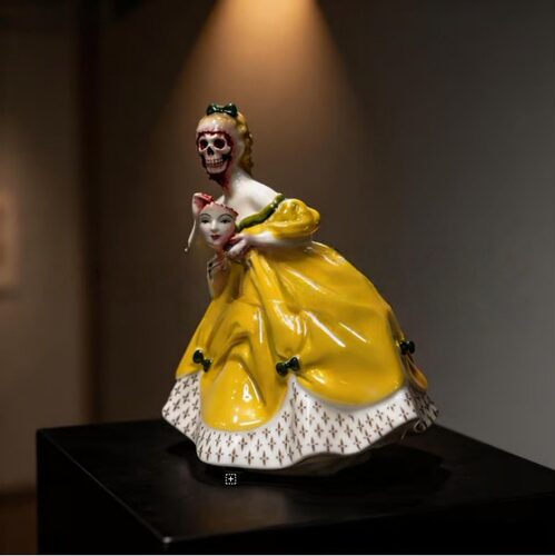 跨境新款 Broken Ladies Ceramic Art Figure 破碎女士艺术雕塑