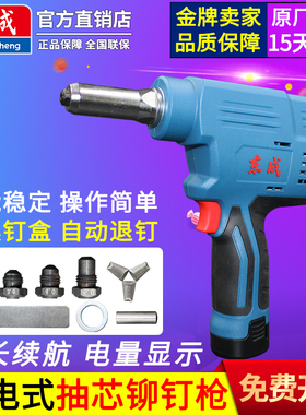东成锂电铆钉枪充电式拉铆枪DCPM50E抽芯铆钉东城12V电动铆接工具