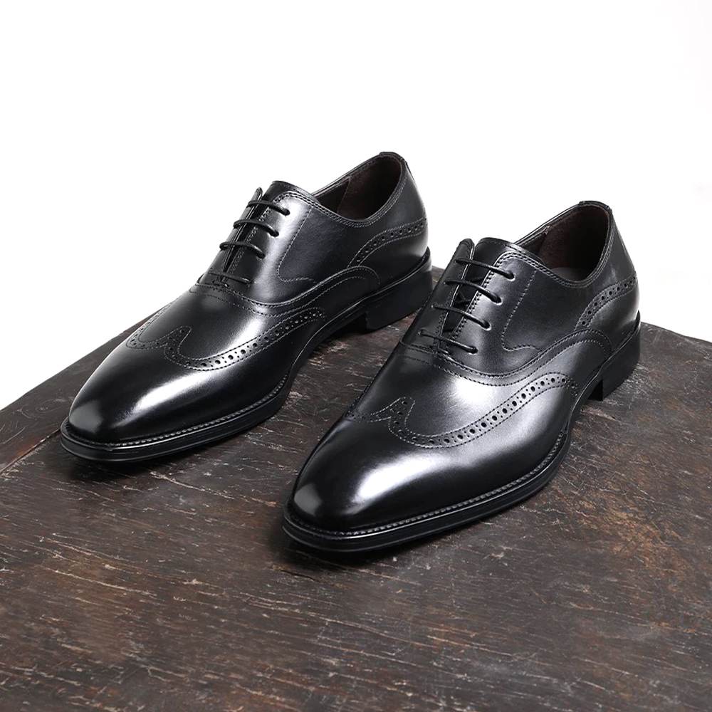 英伦商务正装皮鞋男士复古牛津鞋