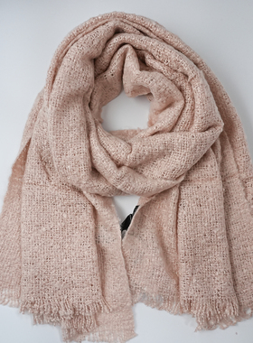 ZAR*高级感绒线感日常出游拍照围巾百搭柔软保暖大尺寸