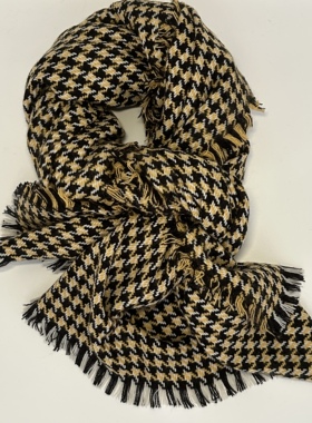 ZAR*姜黄色经典千鸟格日常出游拍照法式优雅文艺时尚气质氛围感