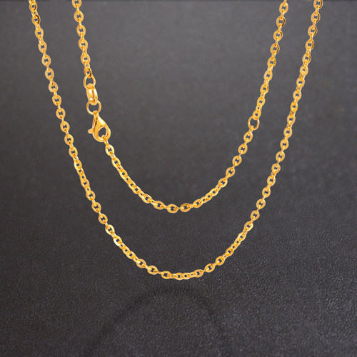 5G黄金项链可调节24k纯金锁骨链