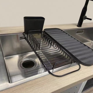 多功能盘子架置物架碗架沥水架厨房小空间收纳免打孔方便家庭用品