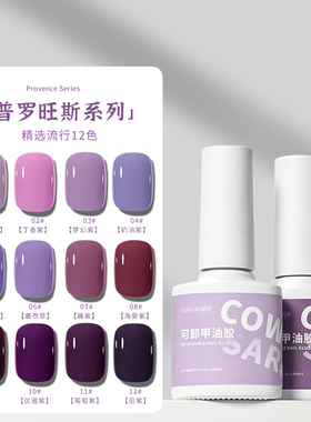 2025年网红新款薰衣草指甲油胶香芋紫葡萄茄子深紫色美甲店小套系