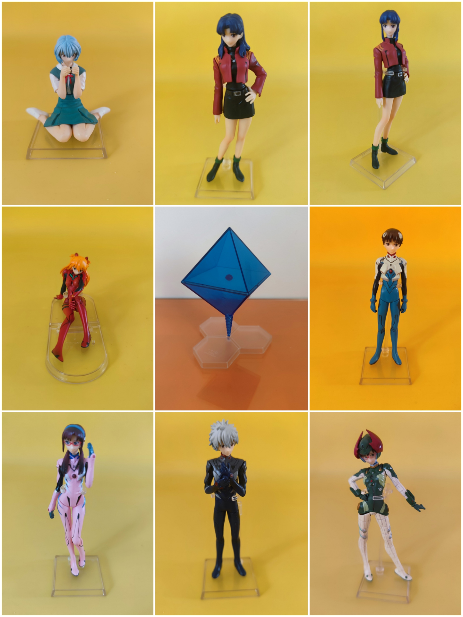 日版海洋堂EVA新世纪福音战士明日香绫波丽月渚薰葛城真波希扭蛋