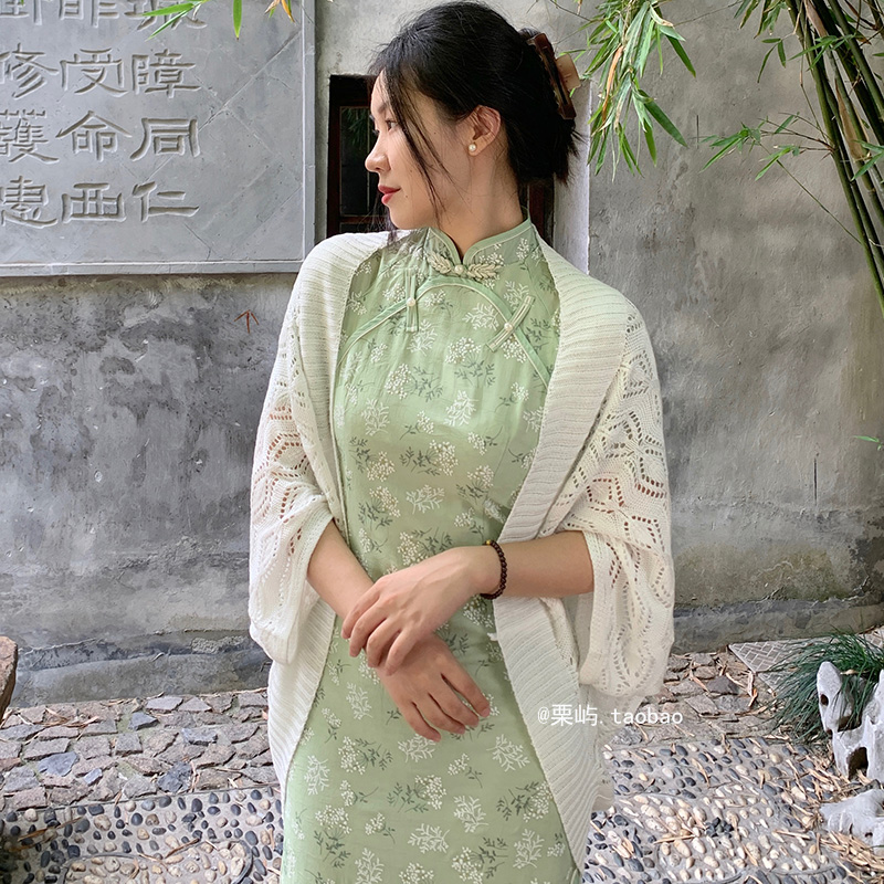 栗屿夏季镂空复古女披肩