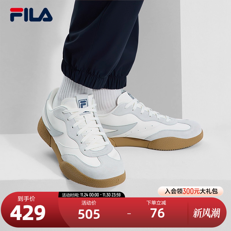 FILA 斐乐官方男鞋PENGUIN复古板鞋2025春新款企鹅鞋德训鞋休闲鞋