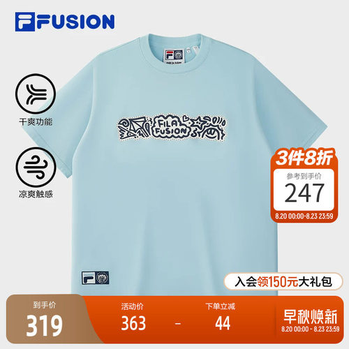 FILAFUSION斐乐中性针织短袖衫