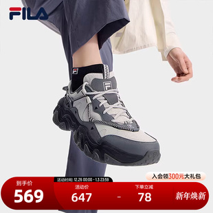 5复古运动鞋 FLUID 2024秋新款 猫爪鞋 FILA 休闲老爹鞋 斐乐官方男鞋