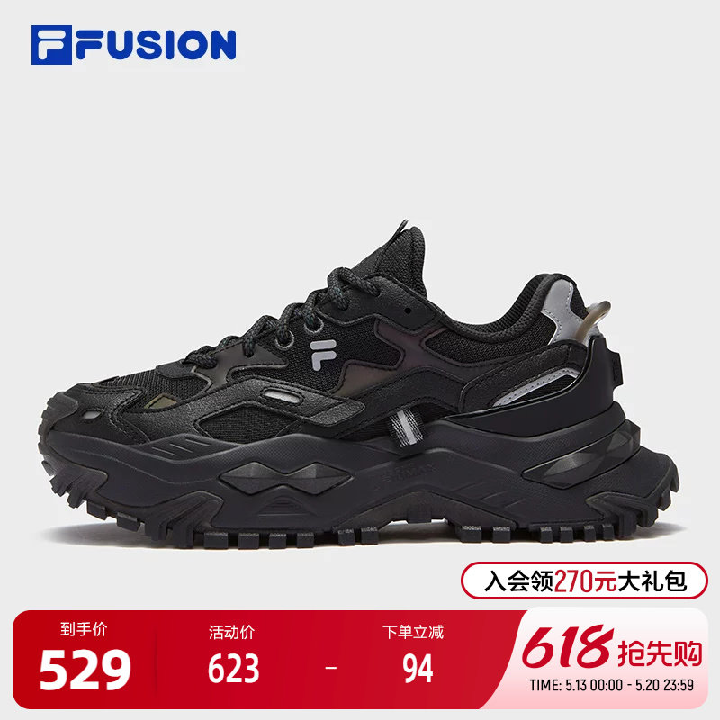 FILA FUSION斐乐潮牌女鞋BIANCO厚底潮鞋2024秋