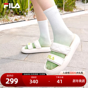 DONUT魔术贴休闲鞋 FILA斐乐女鞋 厚底沙滩鞋 夏季 运动拖鞋