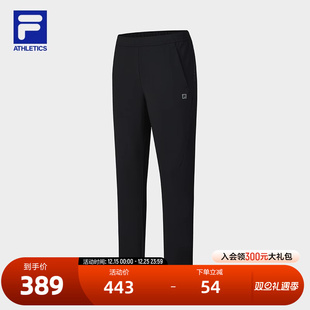 斐乐官方男士 基础简约健身运动直筒裤 针织长裤 新款 2025春季 FILA