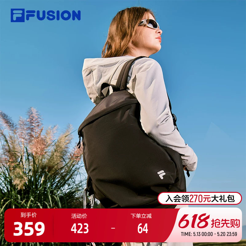 FILA FUSION斐乐潮牌女包背包2026春新款时尚休闲筒状