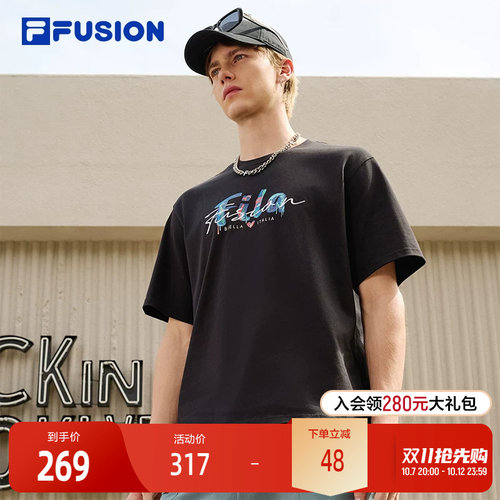 FILAFUSION斐乐中性针织短袖衫