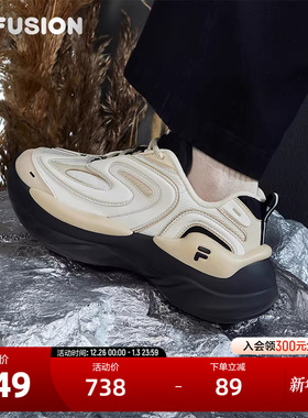 FILA FUSION斐乐潮牌女鞋BUZZARD未来潮鞋2024冬新款陨石鞋休闲鞋