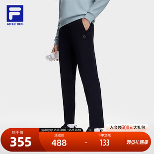简约基础健身直口运动裤 FILA 冬季 针织长裤 斐乐官方男士
