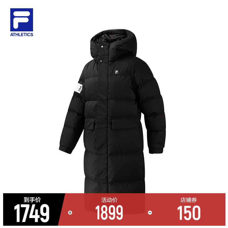 fila athletics 斐乐女子长款羽绒服 2020冬季新款保暖简洁羽绒服