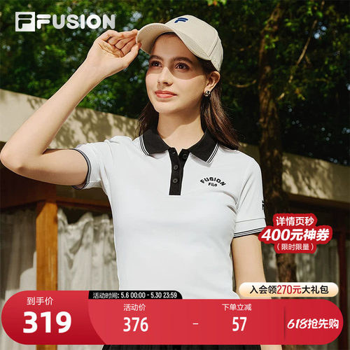 FILAFUSION斐乐女子短袖POLO