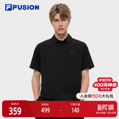 FILAFUSION斐乐针织短袖POLO衫