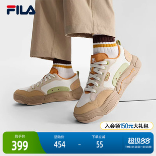 FILA 斐乐官方男鞋BURGER复古帆布鞋2025秋新款汉堡鞋时尚休闲鞋