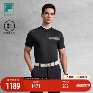 高尔夫运动基础速干上衣 FILA 斐乐官方男子针织短袖 衫 2025秋新款