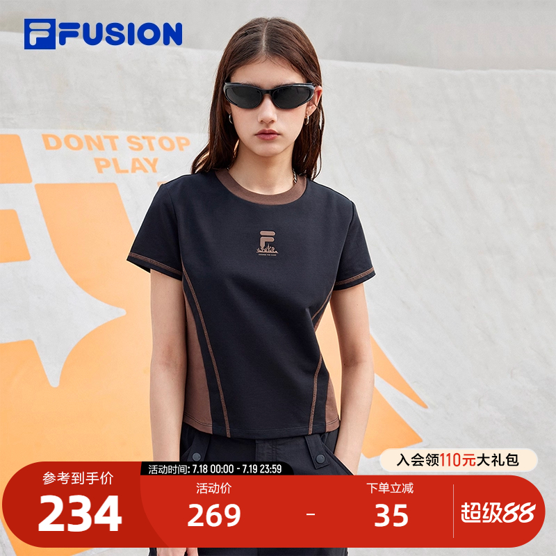 FILAFUSION斐乐女子短袖T