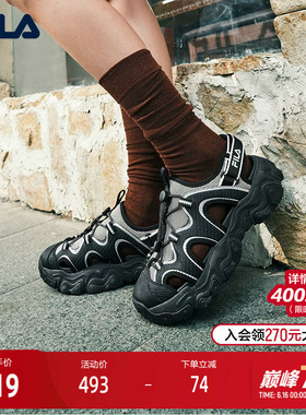 FILA 斐乐官方女鞋FLUID 5 SANDAL复古凉鞋2025夏季新款猫爪凉鞋