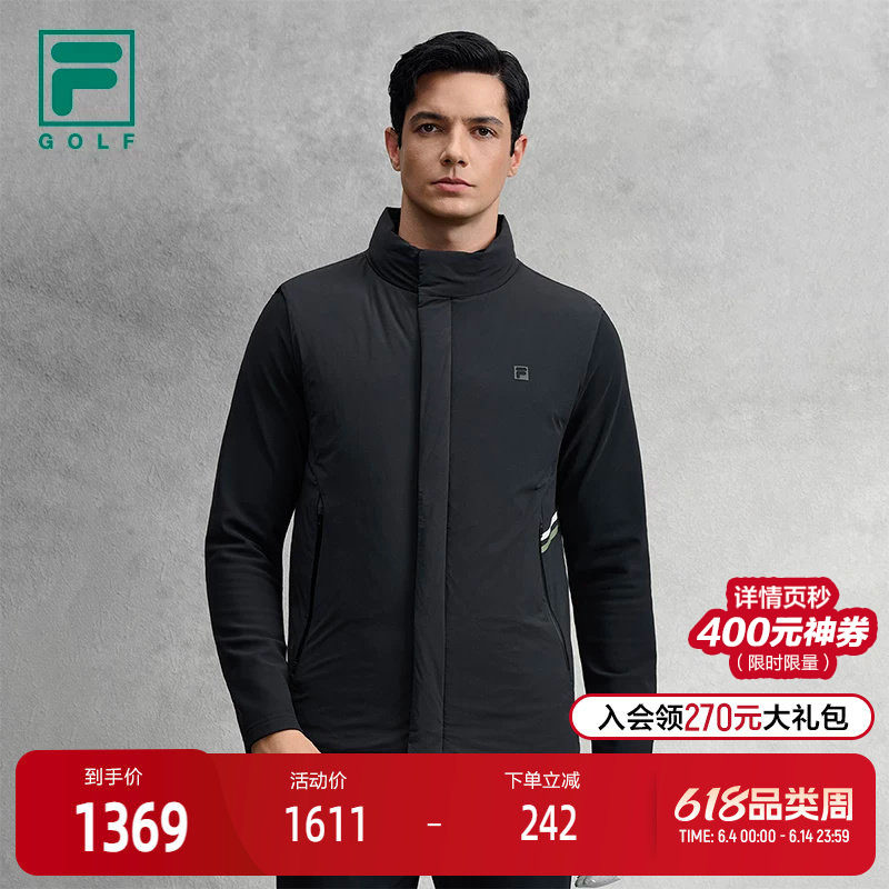 FILA 斐乐官方男士羽绒服两件套2025冬季新款高尔夫运动基础外套