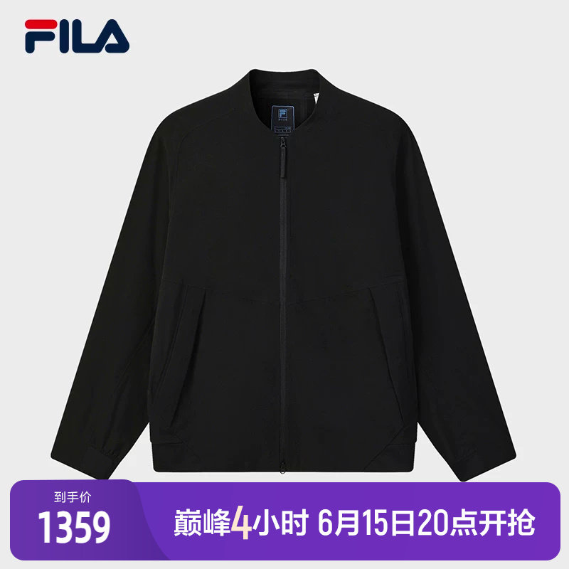 FILA 斐乐官方男士梭织外套2026夏新款简约宽松夹克百搭休闲上衣