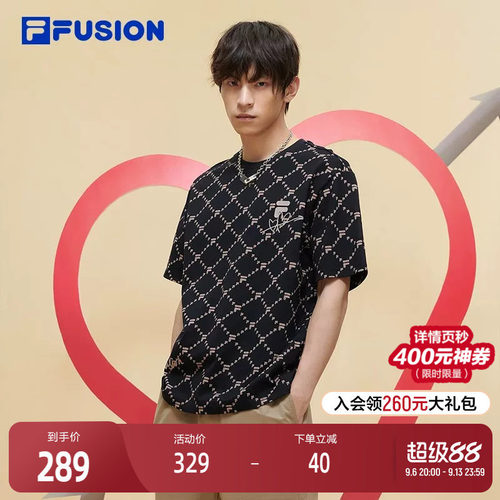 FILAFUSION斐乐中性针织短袖衫