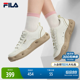 FILA 斐乐官方女鞋COOKIES复古帆布鞋2025夏新款曲奇鞋时尚休闲鞋